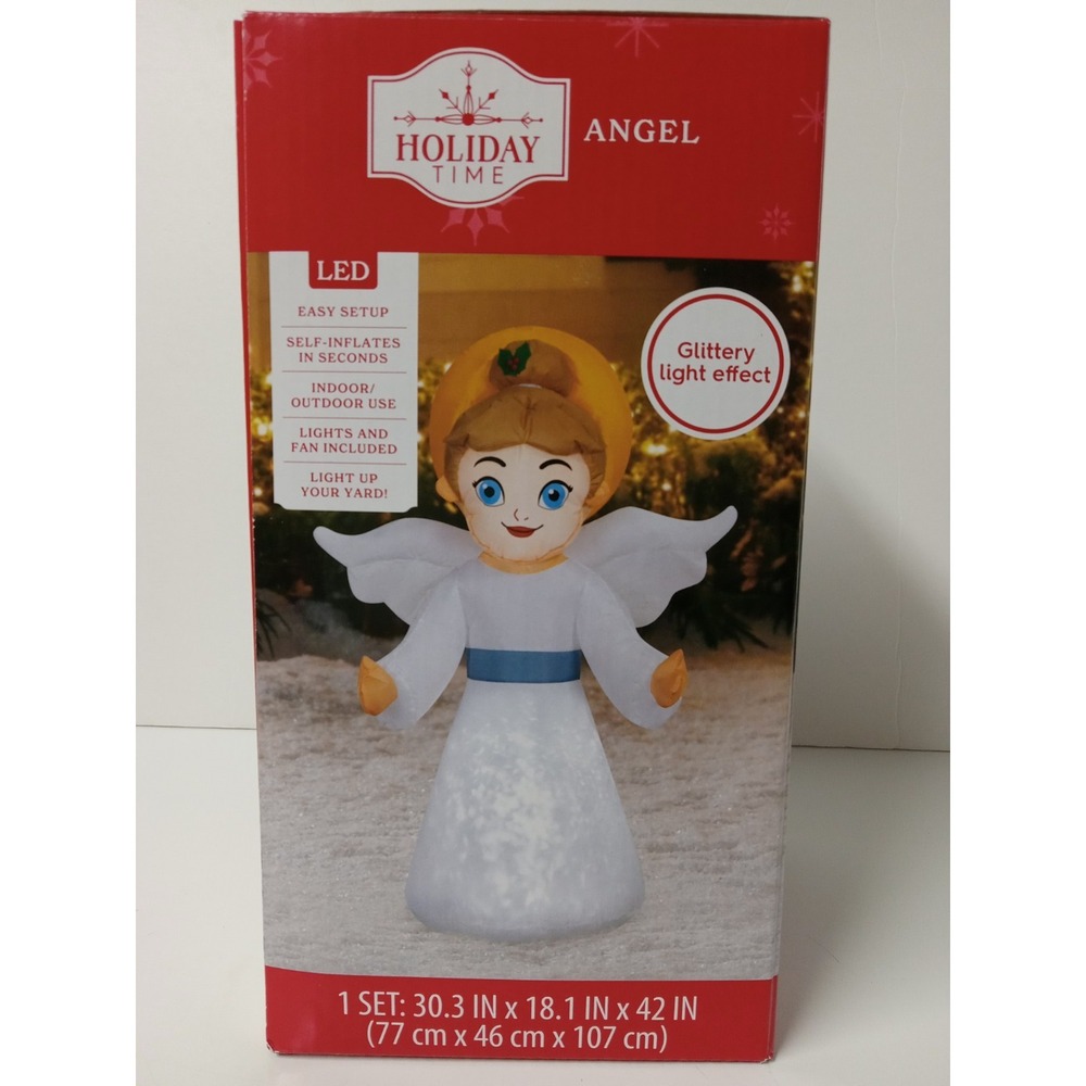 Holiday Time Angel‎ Yard Airblown Inflatable 3.5Ft Lights Up Christmas